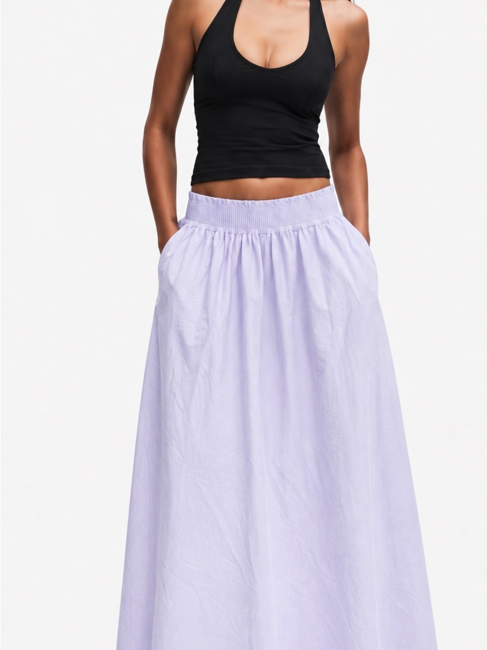 lululemon athletica Lavender Midi Skirt with Elastic Waistband XXS